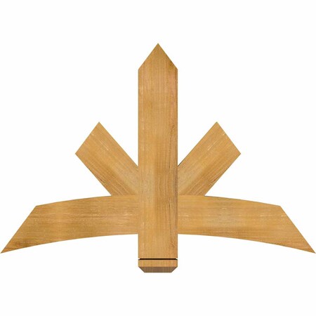 Ekena Millwork Alberta Rough Sawn Timber Gable Bracket, Western Red Cedar, 48"W x 32"H x 2"D x 6"F, 16/12 Pitch GBW048X32X0206ALB00RWR
